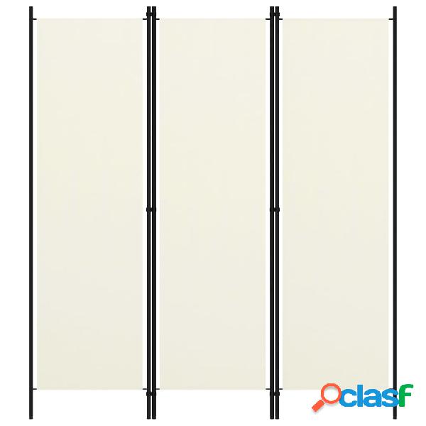 vidaXL Biombo divisor de 3 paneles blanco crema 150x180 cm