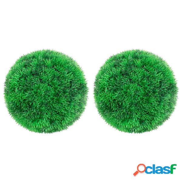 vidaXL Bolas de boj artificial 2 unidades 22 cm