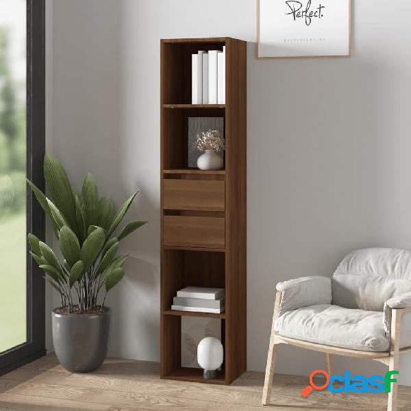 vidaXL Estantería de madera contrachapada roble marrón
