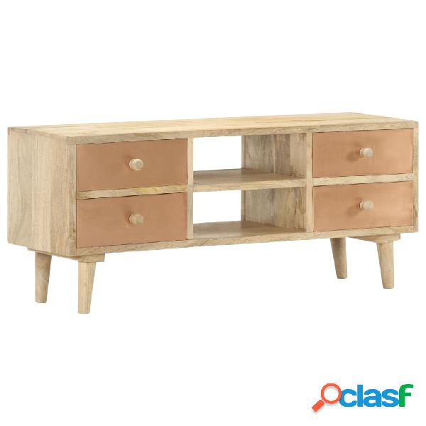 vidaXL Mueble para la TV madera maciza de mango 110x30x45 cm