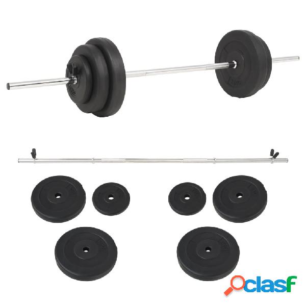 vidaXL Set de pesas 30 kg