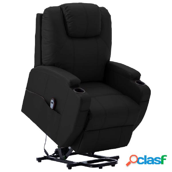 vidaXL Sillón con sistema de elevación cuero sintético