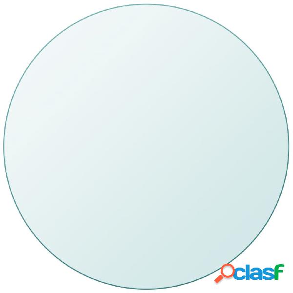 vidaXL Tablero de mesa cristal templado redondo 600 mm