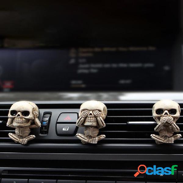 3PCS Set Resina creativa Hueso de Halloween Cráneo