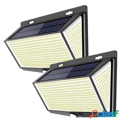 468 LED Luz de pared con energía solar PIR Luces con sensor