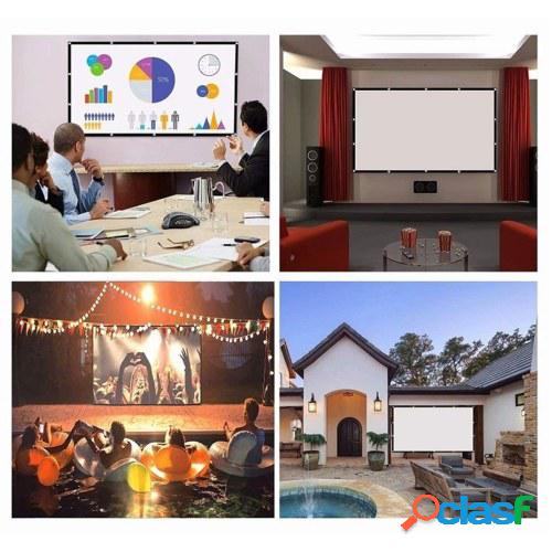 Agujeros de pantalla de proyector suave sin pliegues