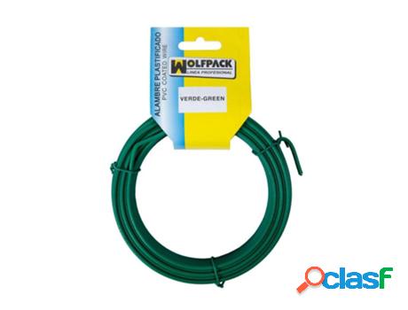 Alambre plastificado (rollo 20 metros) verde n 16 / 2.7 mm.