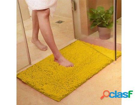 Alfombra HOGAR Y MÁS Antideslizante Amarilla De Suave Y