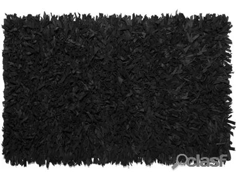 Alfombra Mut (Negro - Piel -160x230x3.5 cm)