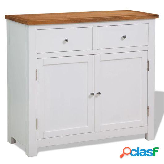 Aparador de madera de roble 90x33,5x83 cm