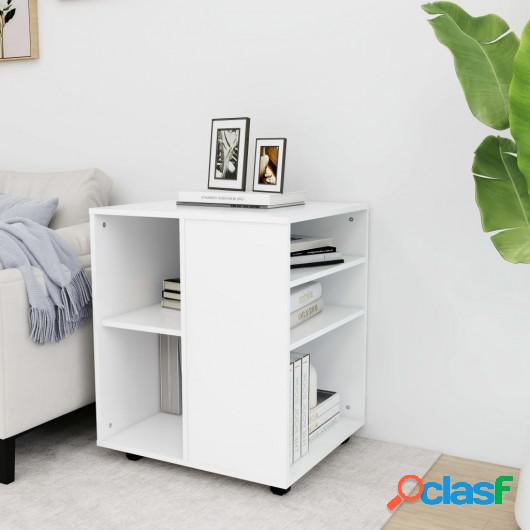 Armario con ruedas de aglomerado blanco 60x53x72 cm