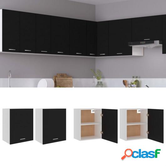 Armarios de cocina 2 unidades de aglomerado negro 50x31x60
