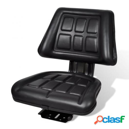 Asiento de tractor con respaldo negro