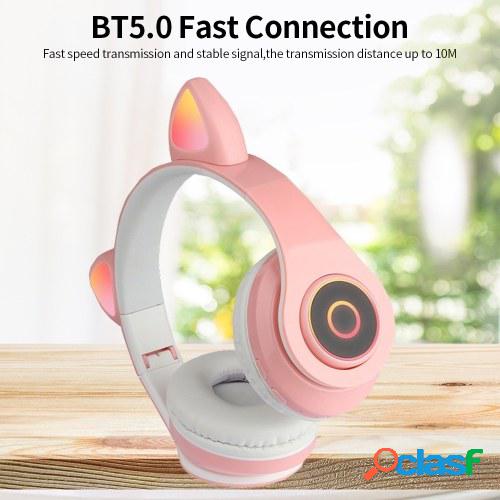 B39 Cute Cat Ear Headset Wireless BT5.0 Auriculares para