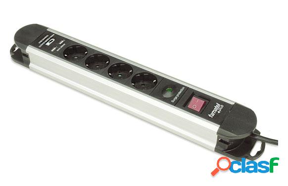 Base Múltiple Famatel 4 Tomas 2 USB 1.5m con Interruptor