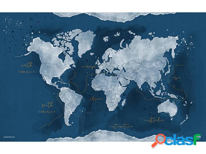 Base para Mesa de Trabajo MAPAS Azul (49.5x34.5cm)