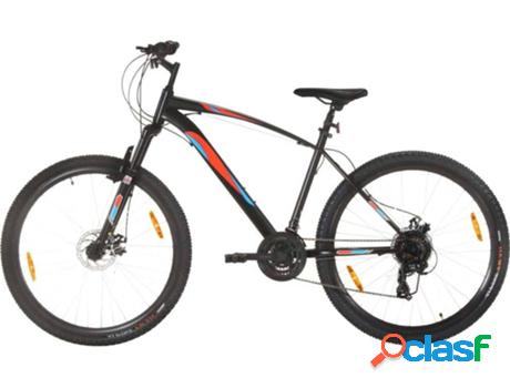 Bicicleta de Montaña VIDAXL Negro 21 velocidades 48 cm