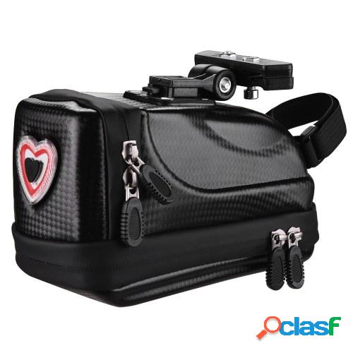 Bolsa de sillín de bicicleta de cáscara dura con luz