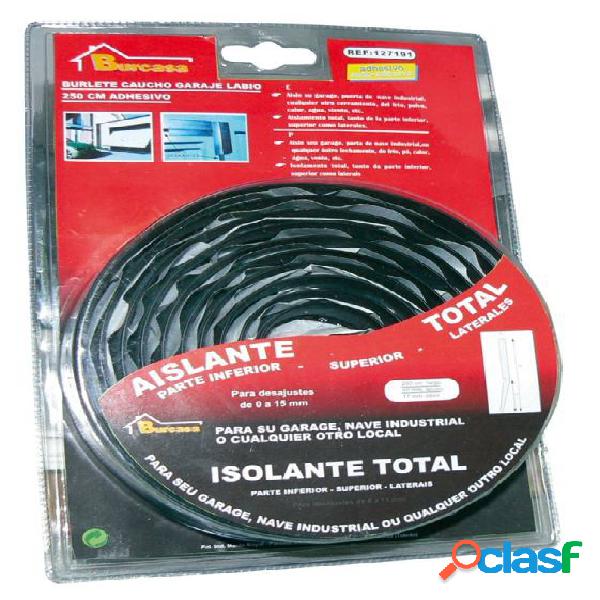 Burlete adhesivo para Garaje Burcasa con Labio de Aluminio