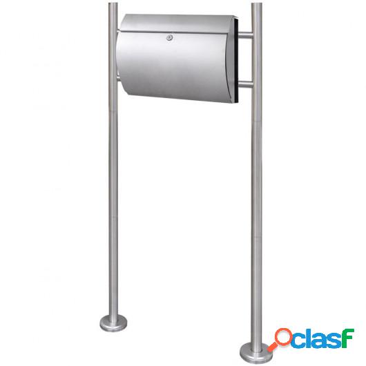 Buzón con soporte de acero inoxidable