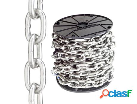 Cadena en rollo zincada 8 mm.(rollo 20 metros)