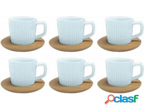 Café HOGAR Y MÁS Juego De Natura Azul Claro Moderno Bambú