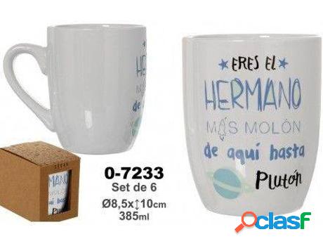 Café HOGAR Y MÁS Mug Desayuno De Para Hermano Con Frase