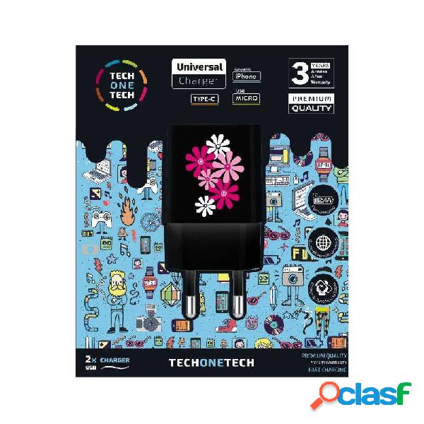 Cargador de Pared Tech One Tech Black Fower Power TEC2601/