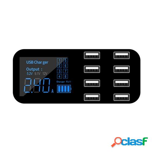 Cargador de coche rápido A9S 8 puertos Multi USB Pantalla