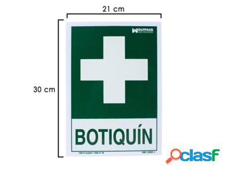 Cartel botiquin 30x21 cm.