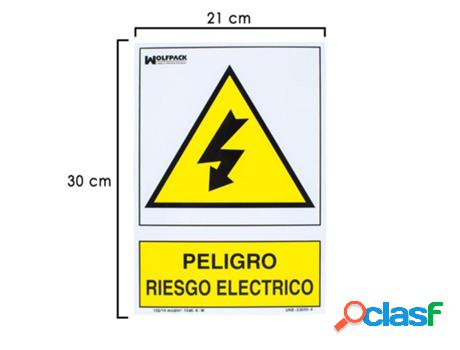Cartel peligro electrico 30x21 cm.