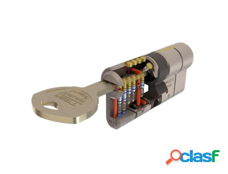 Cilindro tesa seguridad t70 30x40 niquelado leva larga