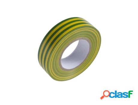 Cinta aislante 20 m. x 19 mm. amarilla / verde uso