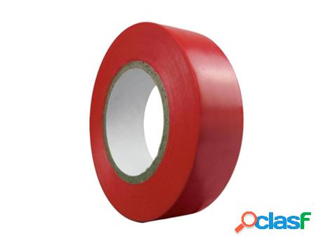 Cinta aislante 20 m. x 19 mm. roja uso doméstico