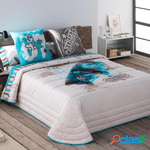 Colcha Bouti Estampada. Modelo Street - Cama 150 cm Tejidos