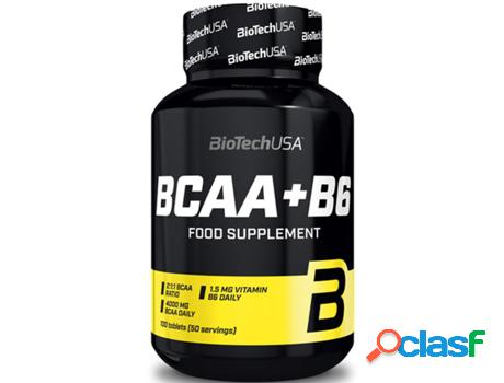Complemento Alimentar BIOTECH USA Bcaa+B6 100 Tabs (Frutos