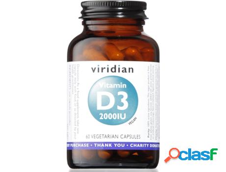 Complemento Alimentar VIRIDIAN Vitamin D3 Vegana 2000 Iu 60