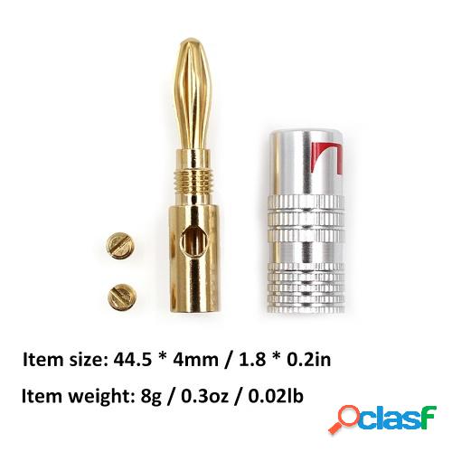 Conectores tipo banana de oro de 24K Conectores de conector