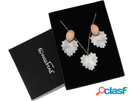 Conjunto Collar y Pendientes MISSTREND Conjunto Flamingo