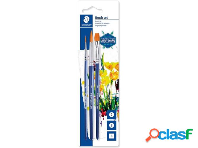 Conjunto de 3 Pinceles STAEDTLER 599142 (Azul - Cepillo de