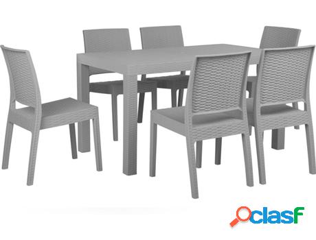 Conjunto de Jardín Fossano (Gris - Material Sintético