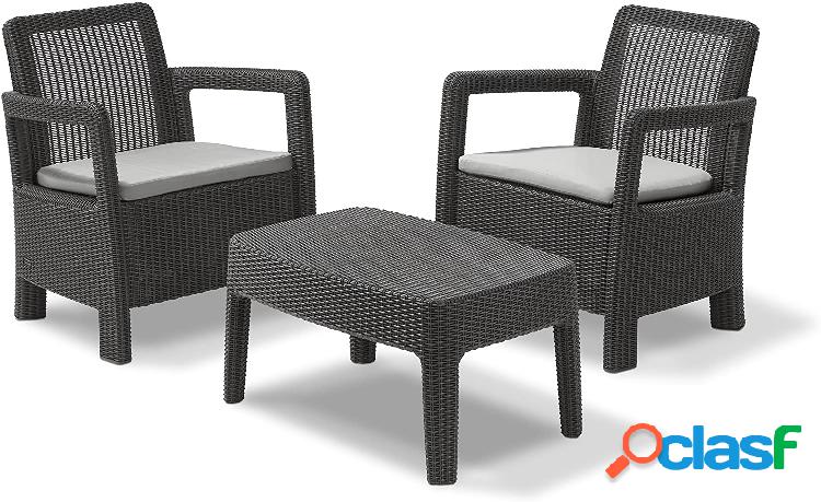 Conjunto de Jardín Keter Tarifa Balcony Gris Antracita