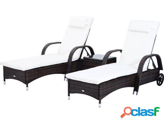 Conjunto de Jardín OUTSUNNY 862-011BN (200x73x103 cm)