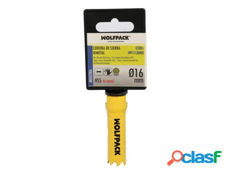 Corona sierra bimetal ø 16 mm. templado termico, base