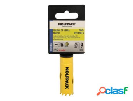 Corona sierra bimetal ø 19 mm. templado termico, base