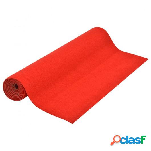 Césped artificial con tacos rojo 10x1,33 m
