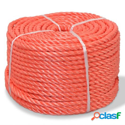 Cuerda torcida de polipropileno 14 mm 100 m naranja