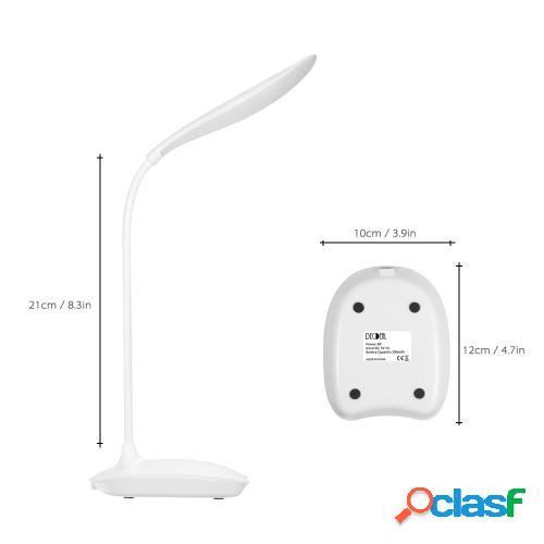 Decdeal Ultralight LED blanco USB recargable regulable
