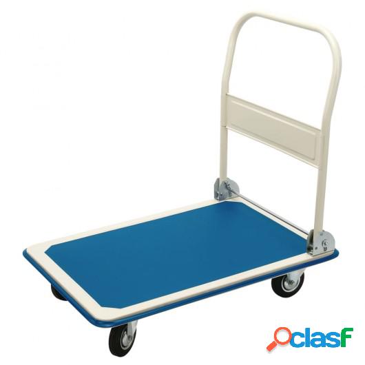 Draper Tools Carro plataforma asa plegable azul y blanco