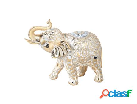 Elefante con Detalles Dorados Grande Figuras Africanas Y